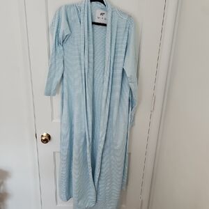W+G Light Blue Striped Women's Robe